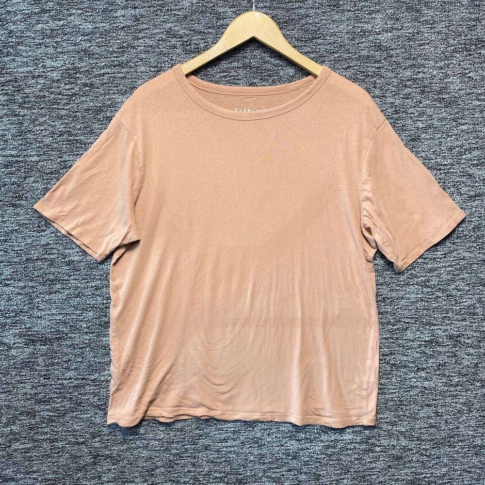 Everlane Boxy Tee Women‎ Medium Orange Short Sleeve 100% Cotton Basic Shirt